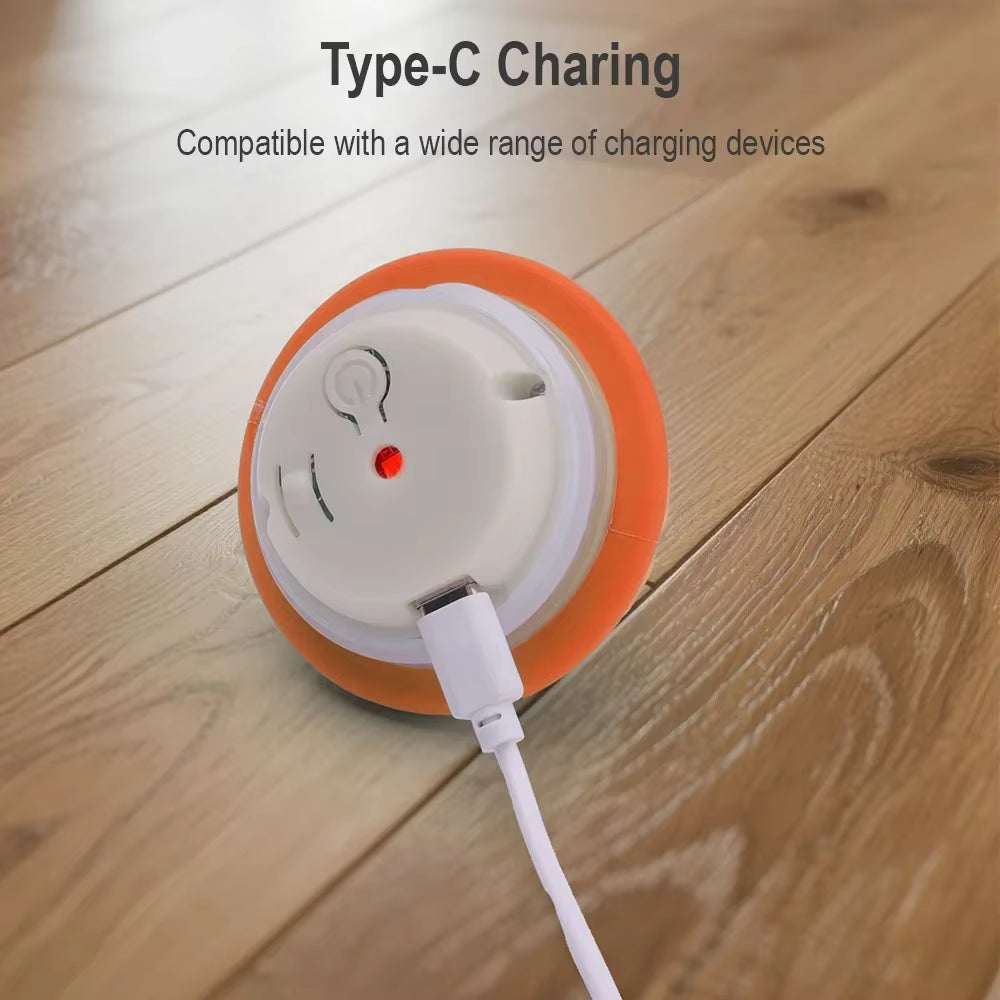 Cat Dog Interactive Ball Toy Automatic Rolling Ball Faux Tail Rechargeable Smart Pet Electric Toy Dog Cat Training Imitate Mouse