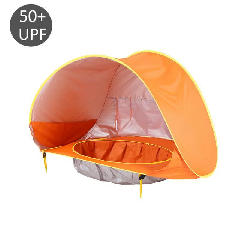 2 in 1 UPF 50+ Baby Beach Tent Waterproof Sun Shelter Uv-Protecting Sunshelter with Pool Kid Outdoor Sunshade Beach Sunshelter