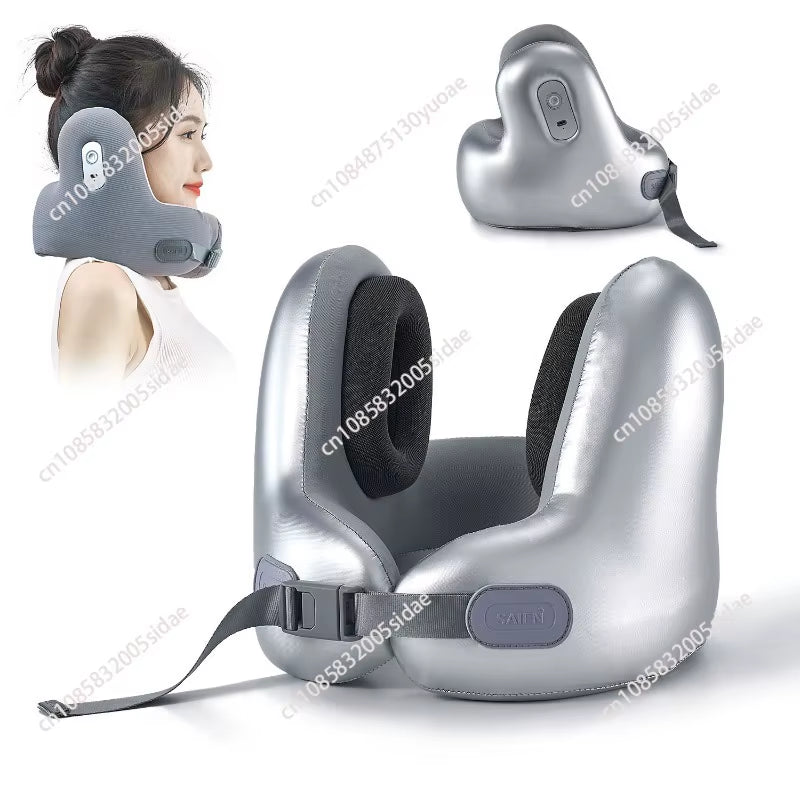 Memory Foam Travel Neck Pillow with Noise Reduction - U-Shaped Bluetooth Music Pillow for Ultimate Comfort on the Go Travel