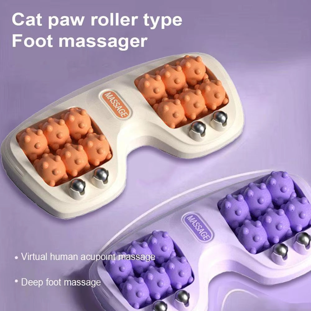 1PCS Portable Dual Foot Massage Roller Cat Claw Foot Therapy Foot Massage Instrument Relaxation Point Stimulation Magnetic Rolle